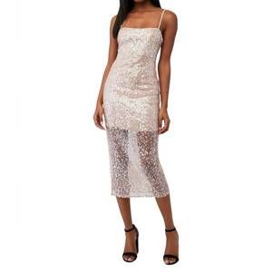 ASTR jewel dress in nude